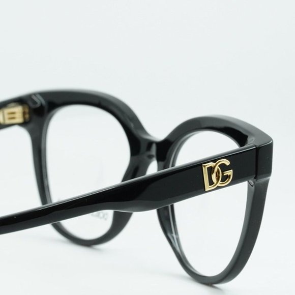 FINAL PRICE NEW DOLCE & GABBANA DG3353 501 BLACK 51MM EYEGLASSES - Picture 6 of 10